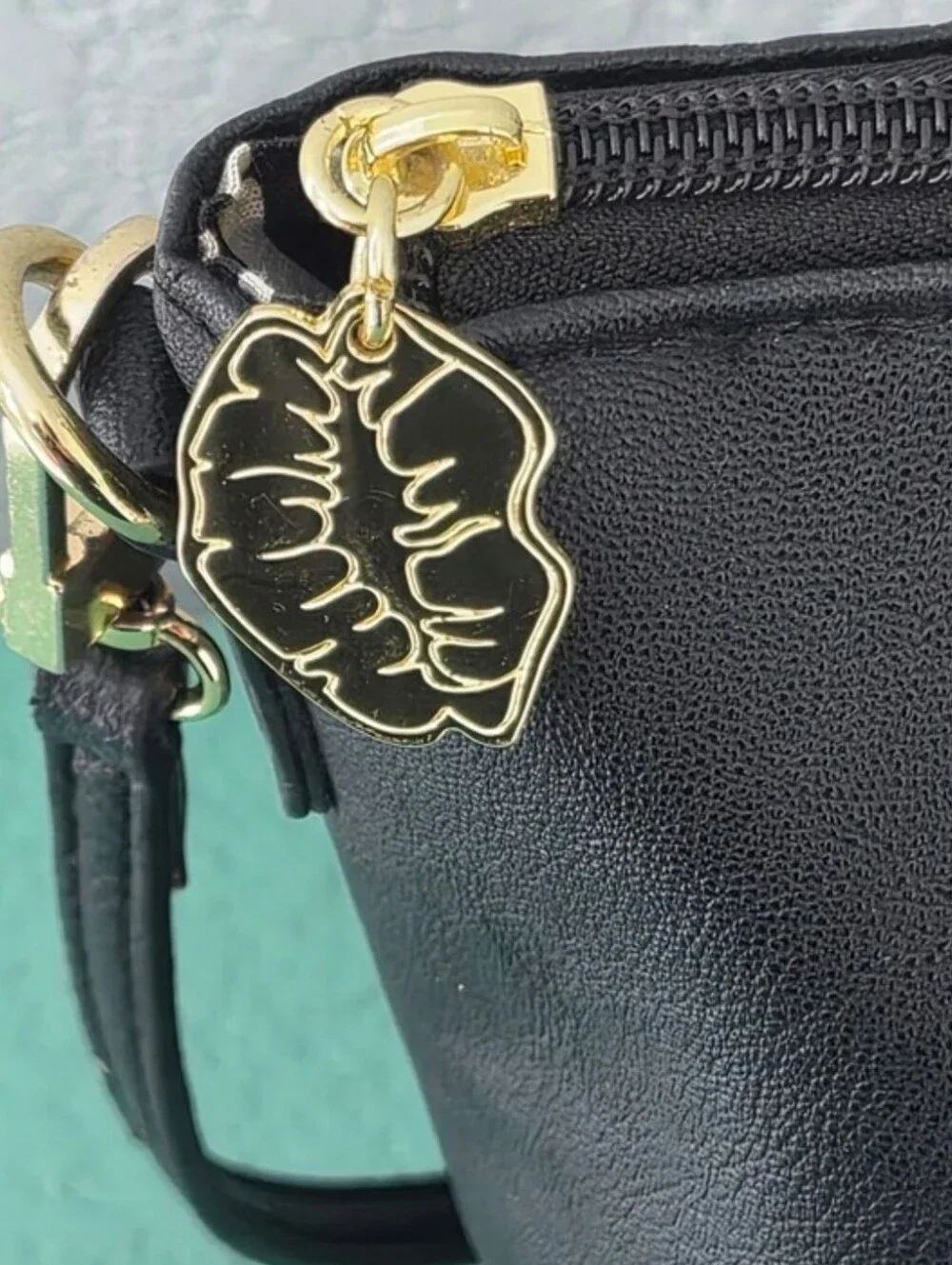 Luv Betsey Betsey Johnson Black White Striped Heart Quilted Satchel Crossbody
